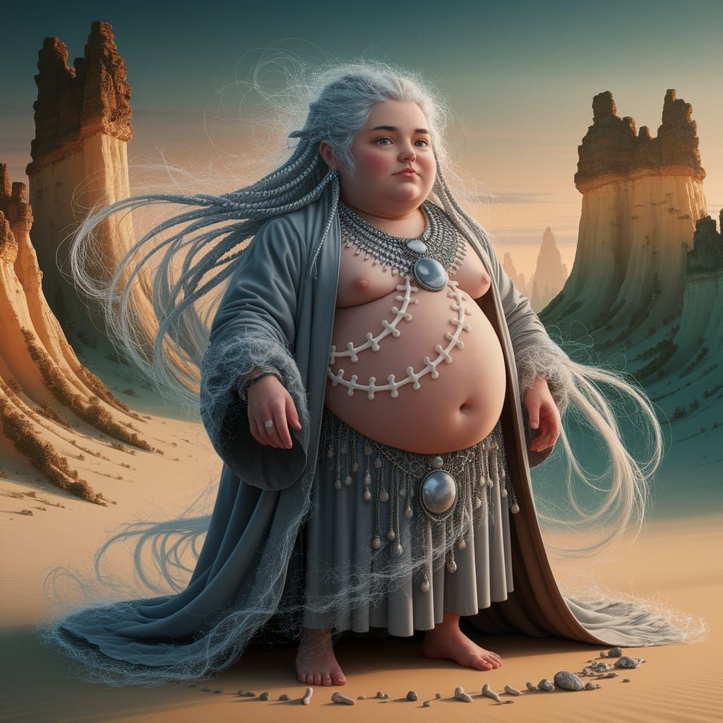 Mizrahi Shaman in Mystical Bisti Landscape