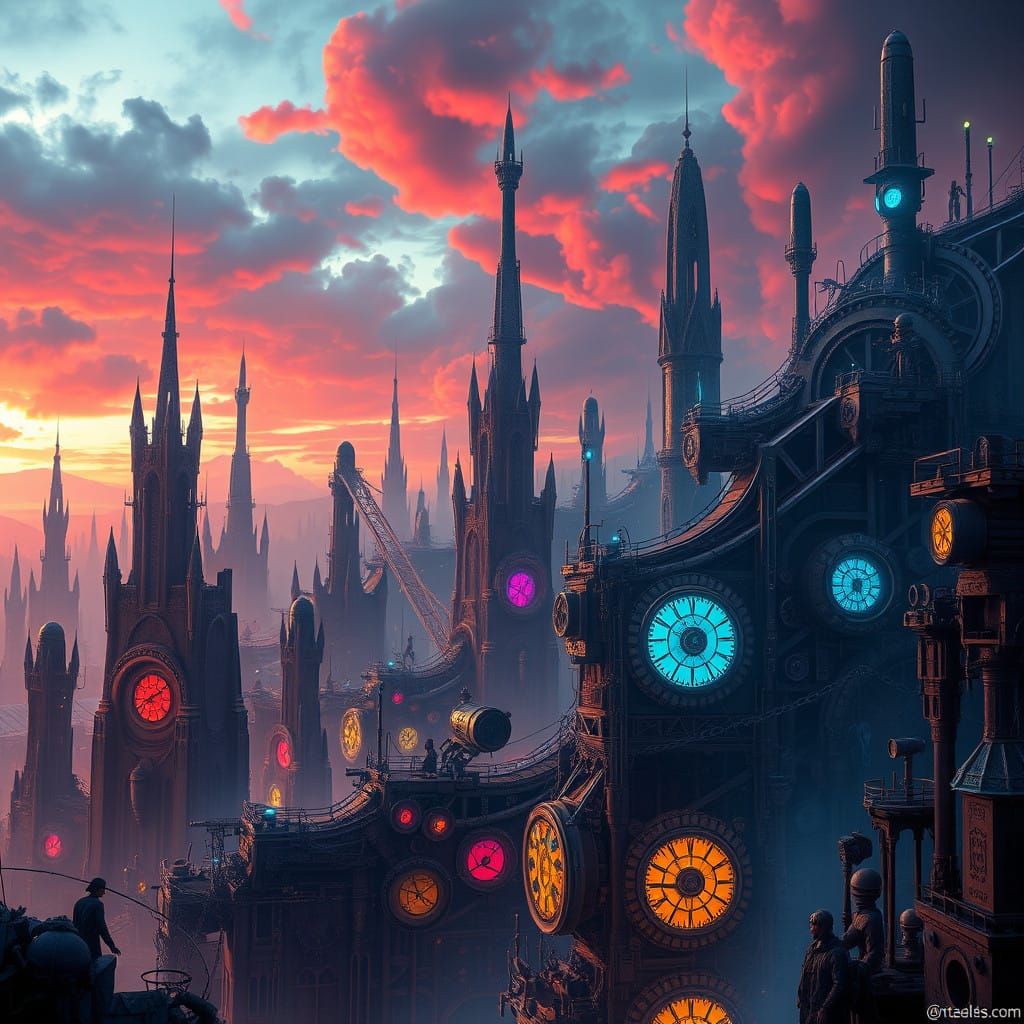 Dystopian Robot Uprising in a World of Contrasting Skies