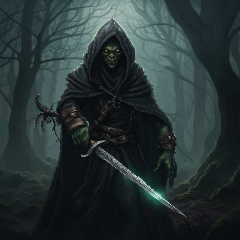 Hooded Goblin Veteran in Mist-Haunted Greenwood