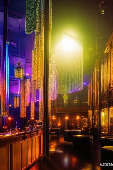 Nightlife at a Classy Jazz Club in Digital Art