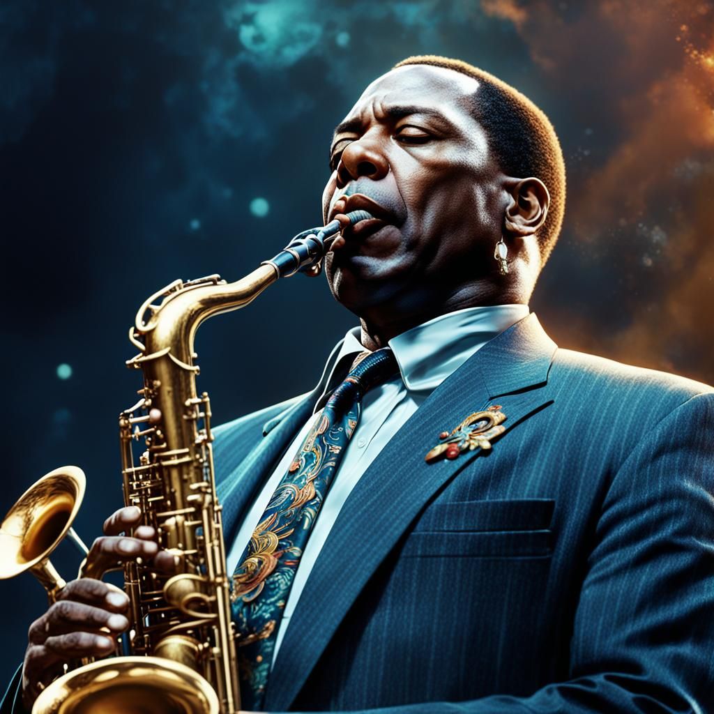 John Coltrane: Detailed Matte Painting in 8K