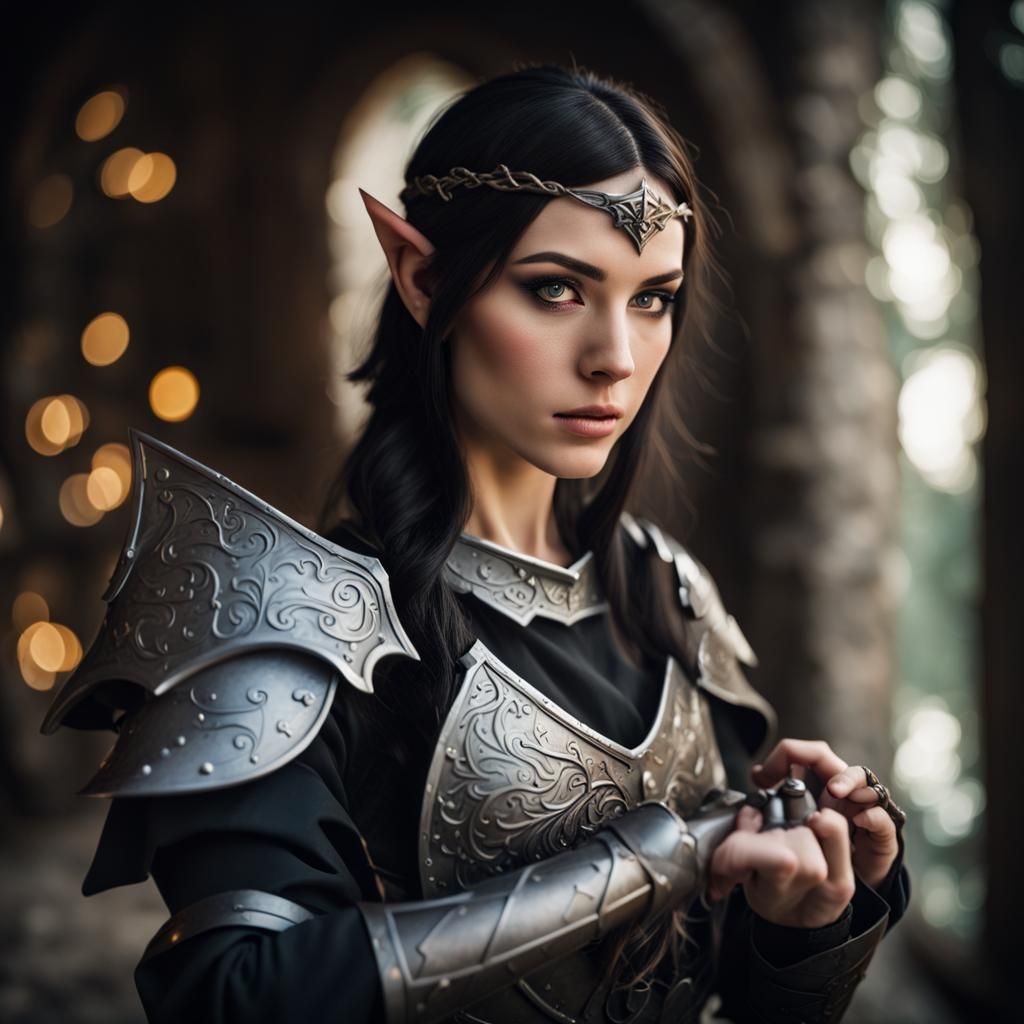 Elven Maid Prepares for Battle: Professional Photography