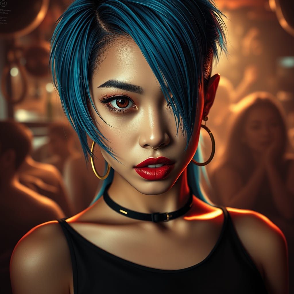 Ethereal Fantasy Portrait in Sepia Tone