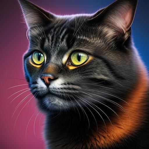 Hyperrealistic Police Cat Concept Art
