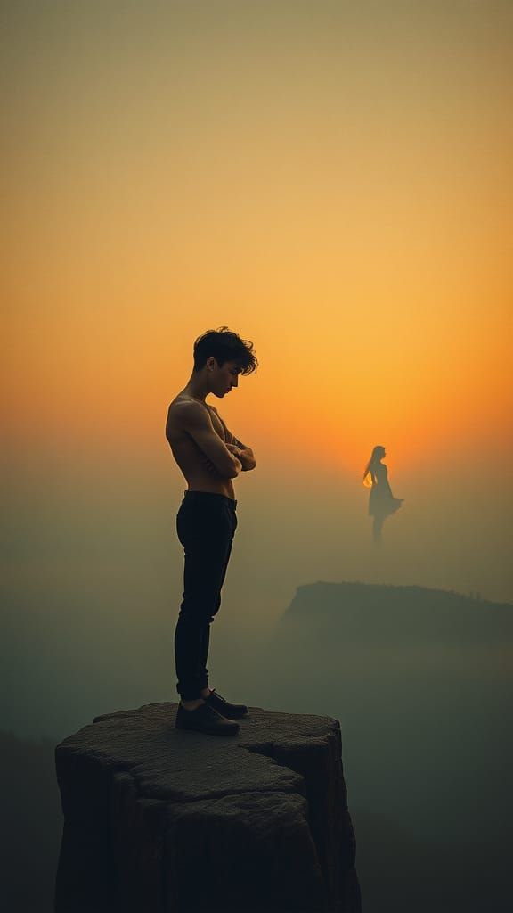 Sorrowful Farewell: Klimt and Beksiński Inspired Art