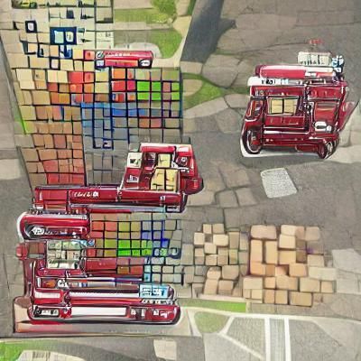 Fire Truck Plays Tetris: A Fun Scene