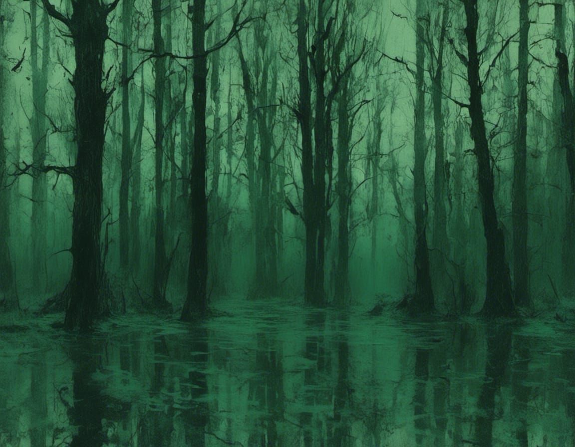 Macabre Dark Forest in Unreal Engine Style