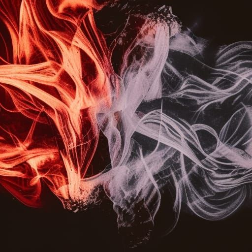 Abstract Flames and Starbursts in Bold Colors