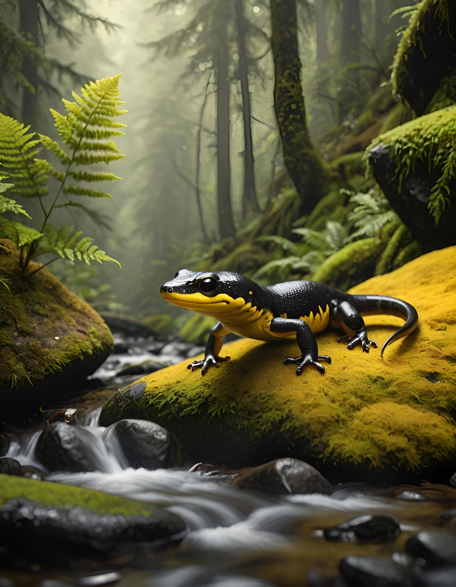 Inhabitant of a Temperate Rainforest in the Pacific Northwest.