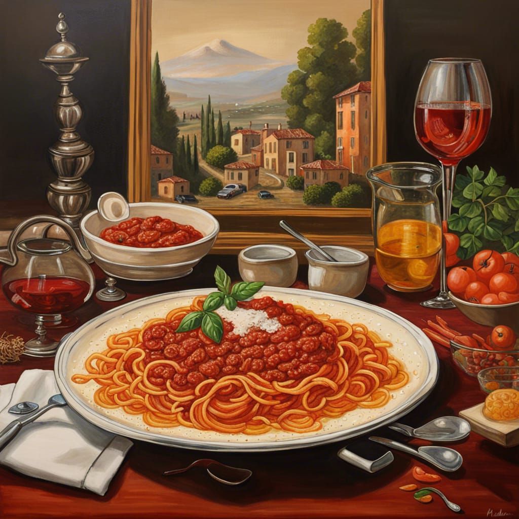 Exquisite Bolognese: An Oil Painting Masterpiece