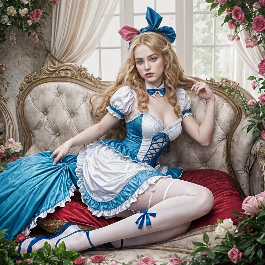 A Whimsical Alice in Wonderland Boudoir Scene