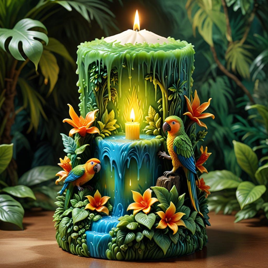 Wax Candle Wonderland with Jungle Oasis