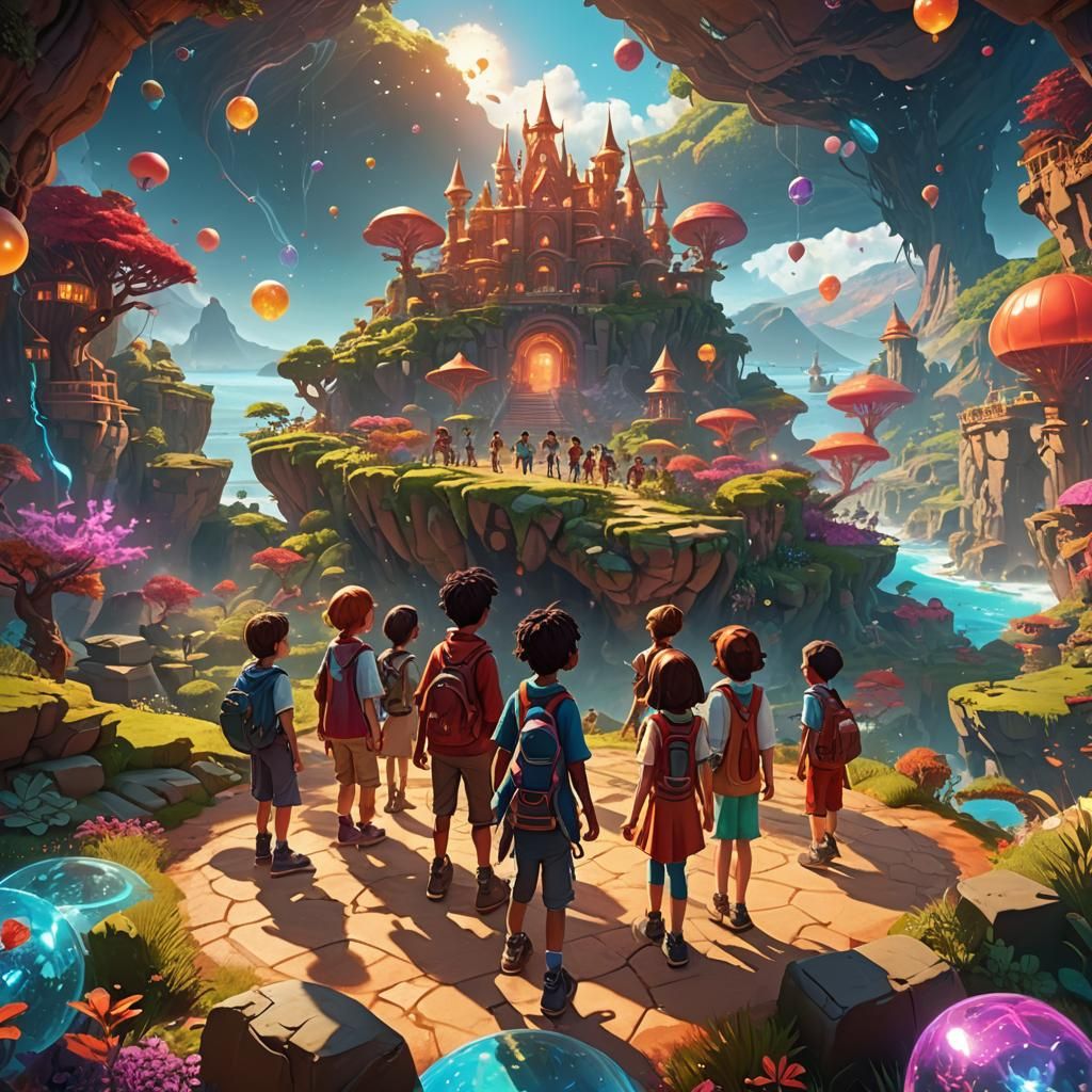Magical Box in Vibrant Fantasy World: Concept Art