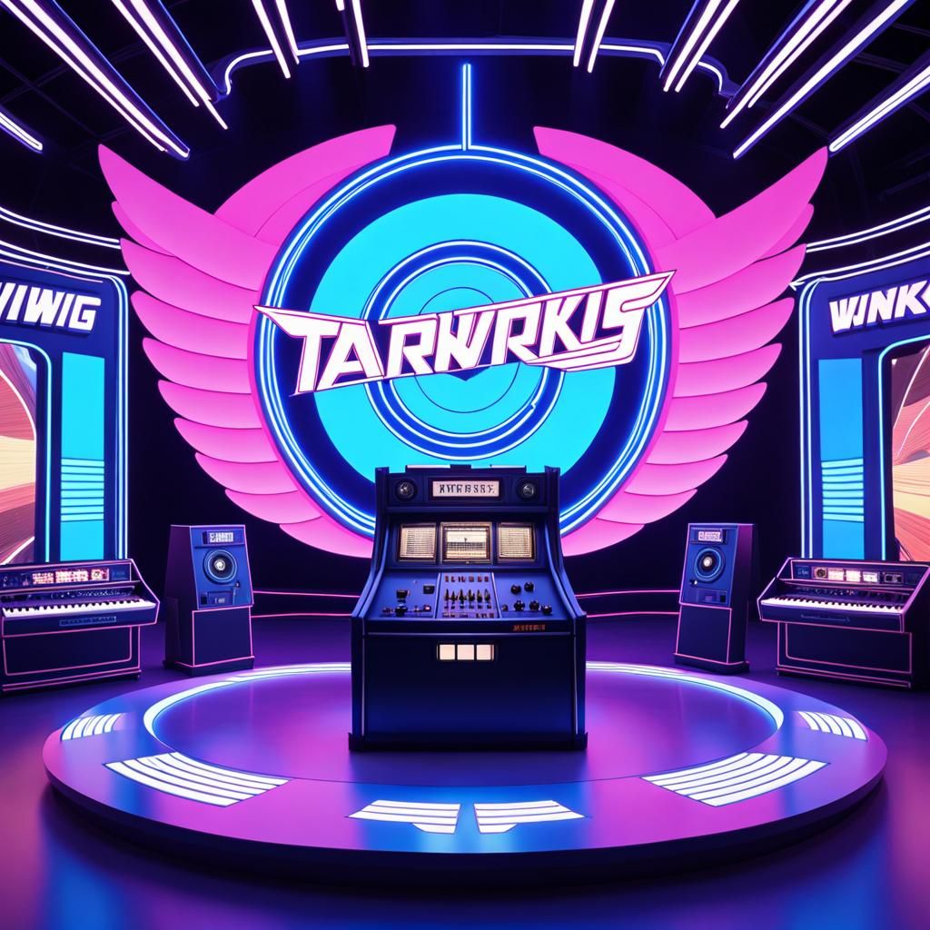 Vaporwave inside the tardis.