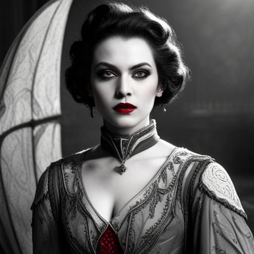 Dracula Transformation: Black, White and Red