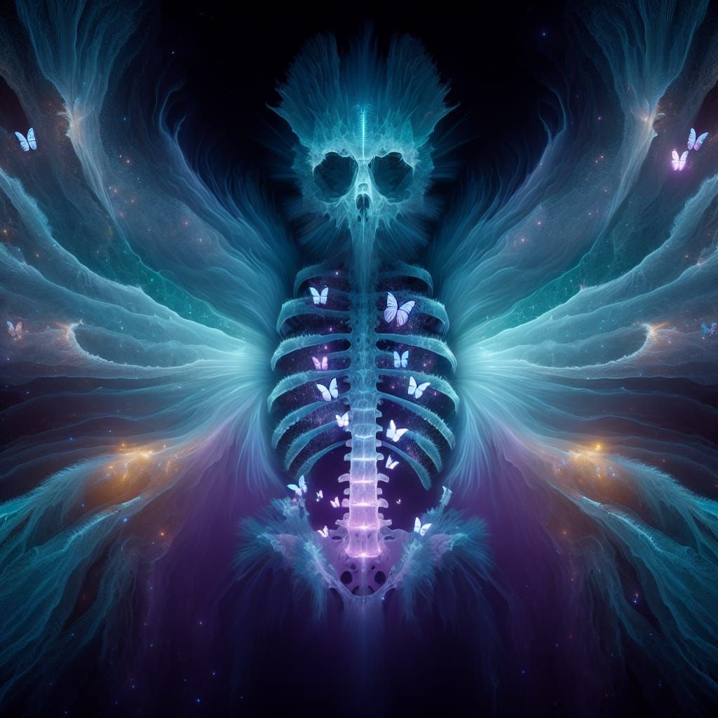 Draconian Alien X-Ray Reveals Ethereal Butterflies