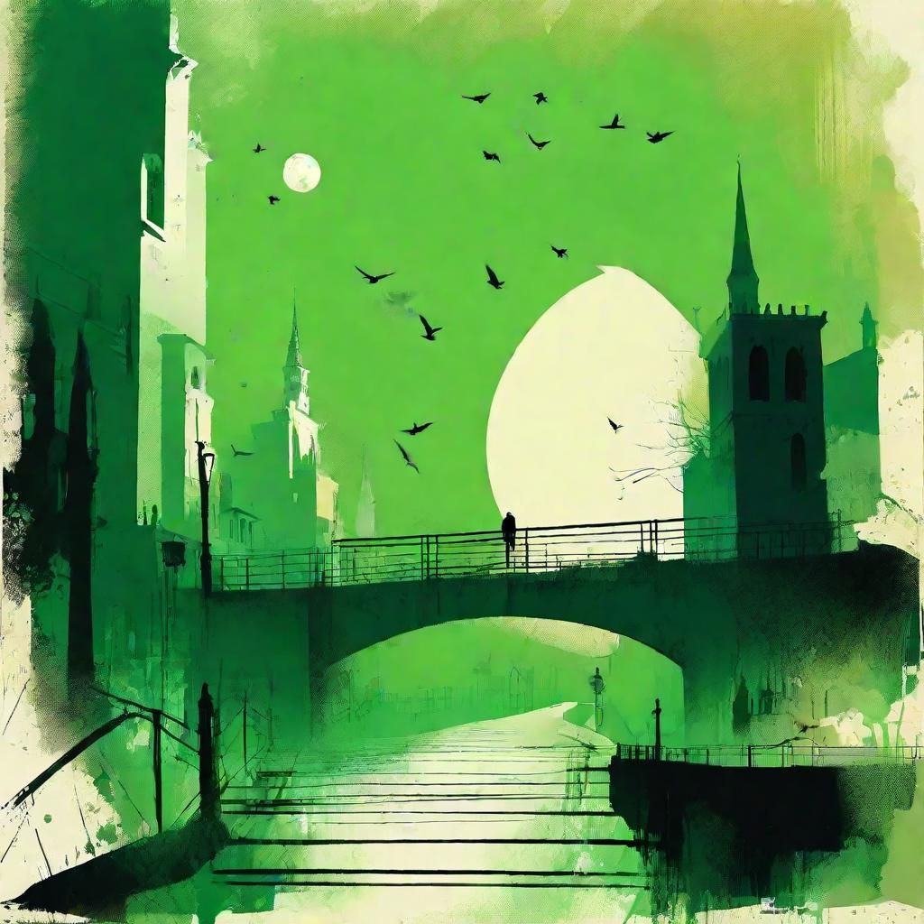 Spooky Venice Bridge in Constructivist Style