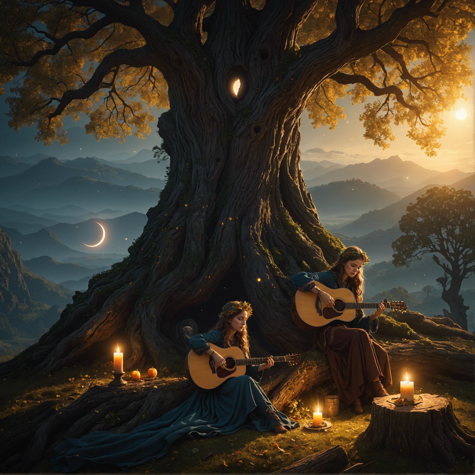 Bohemian Girl's Melodic Solar Eclipse: Magic Realism