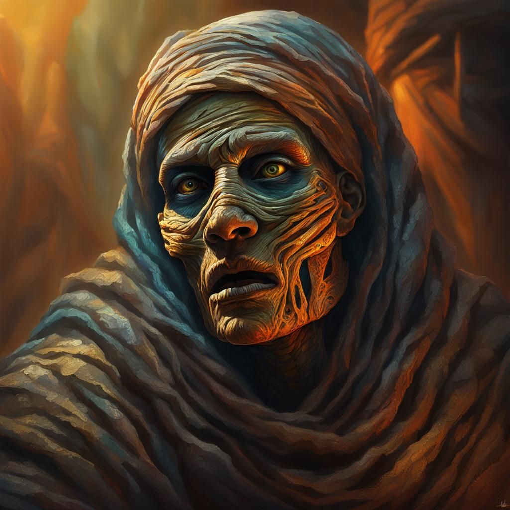 Hyperrealistic Mummy Concept Art Unearthed