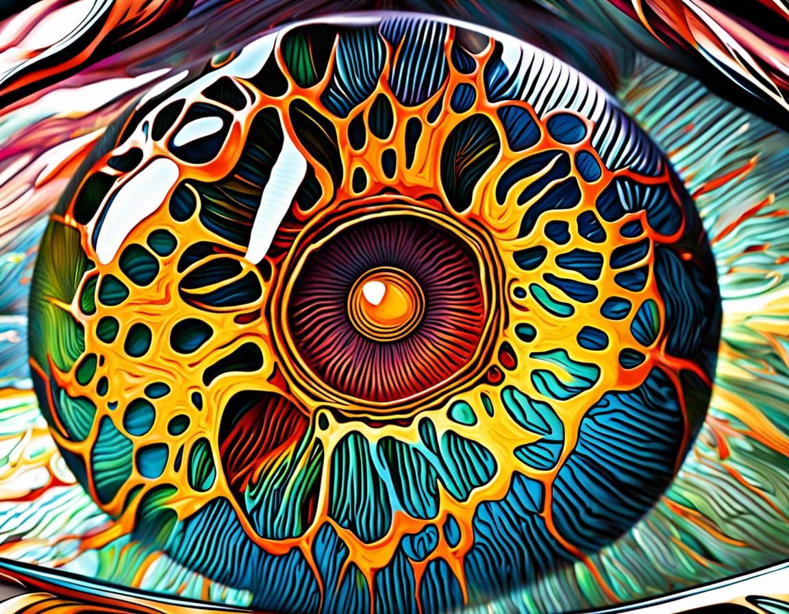 Hyperdetailed Glass Sphere in Dynamic Lighting