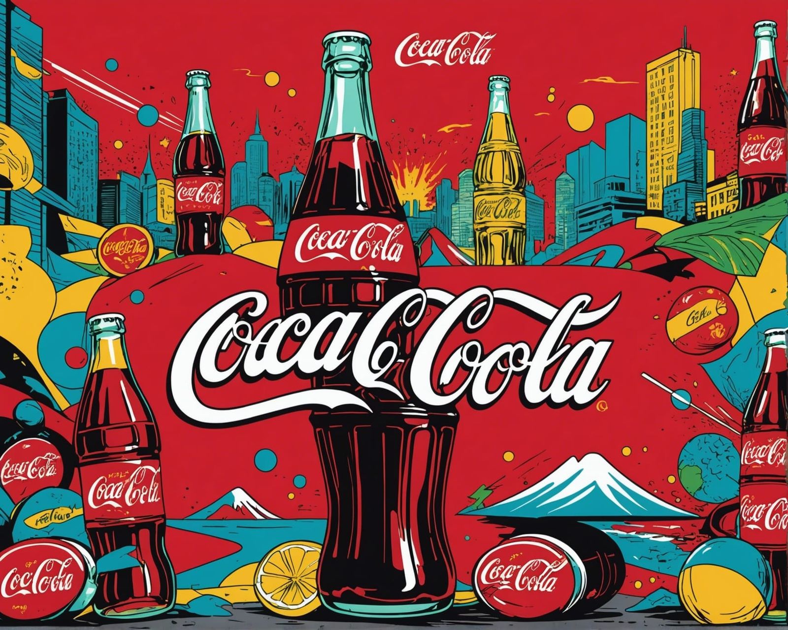 Comic Book Style Coca-Cola Advertisement