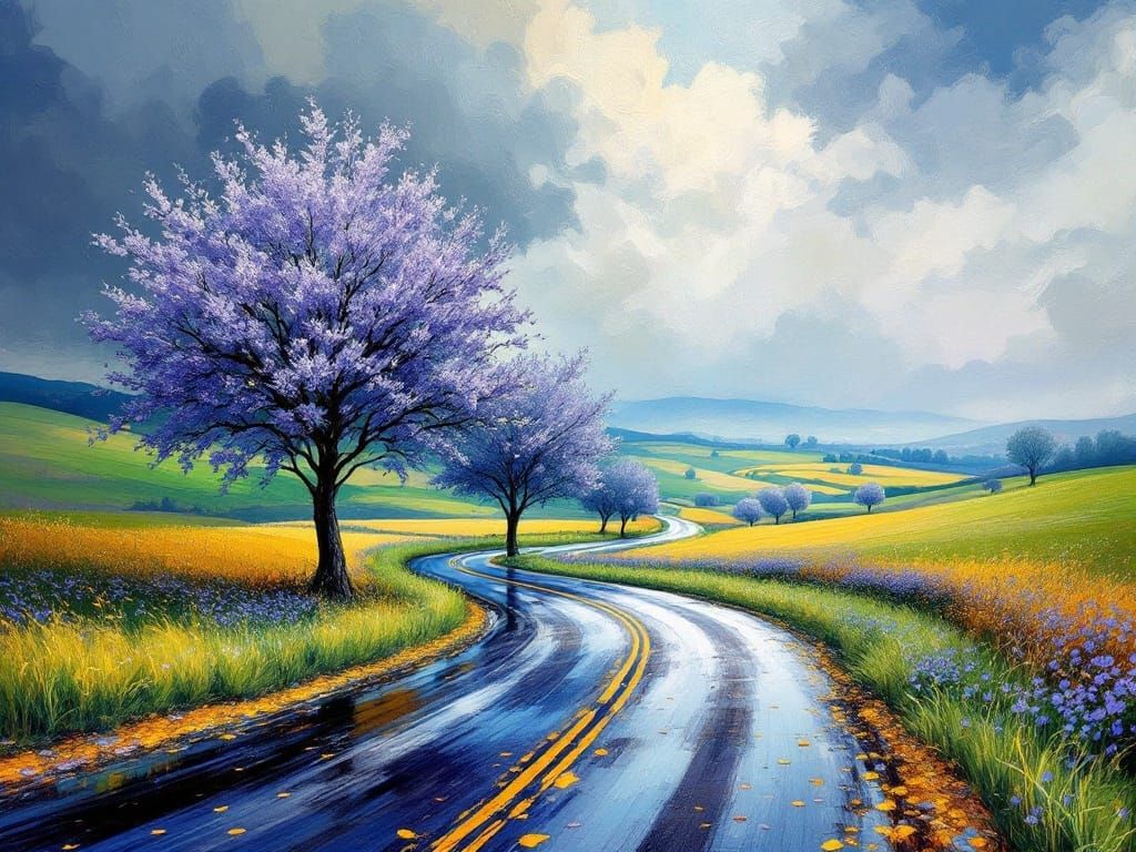 Whispers of Spring: A Dreamlike Countryside Landscape