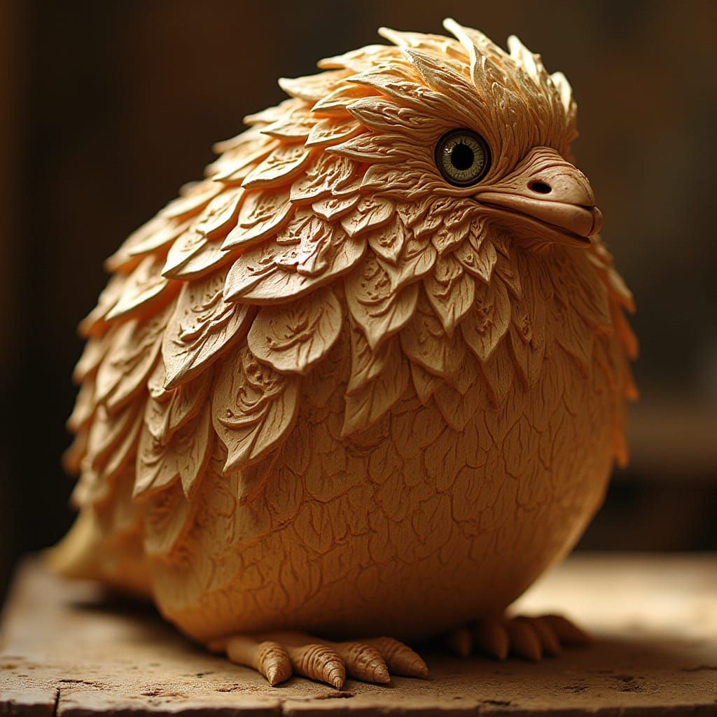 Intricate Wooden Sculptures in Art Nouveau Style