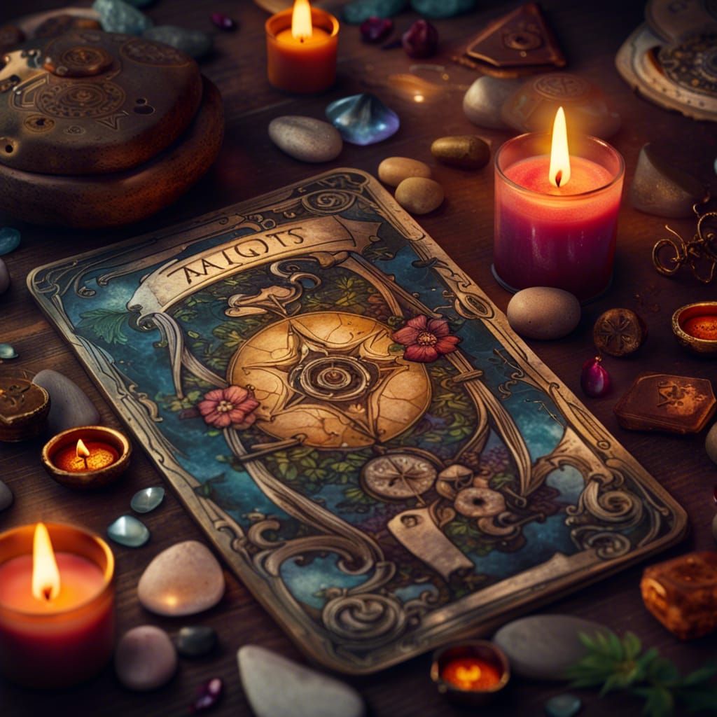 Mystical Tarot Deck in Ethereal Fantasy Style