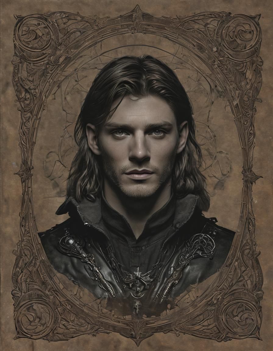 Mysterious Dark Fantasy Yearbook Portrait