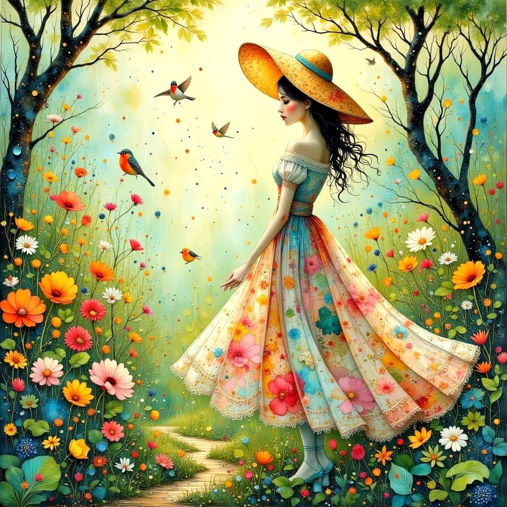 Mixed Media Art: Winter's End, Spring's Beginning