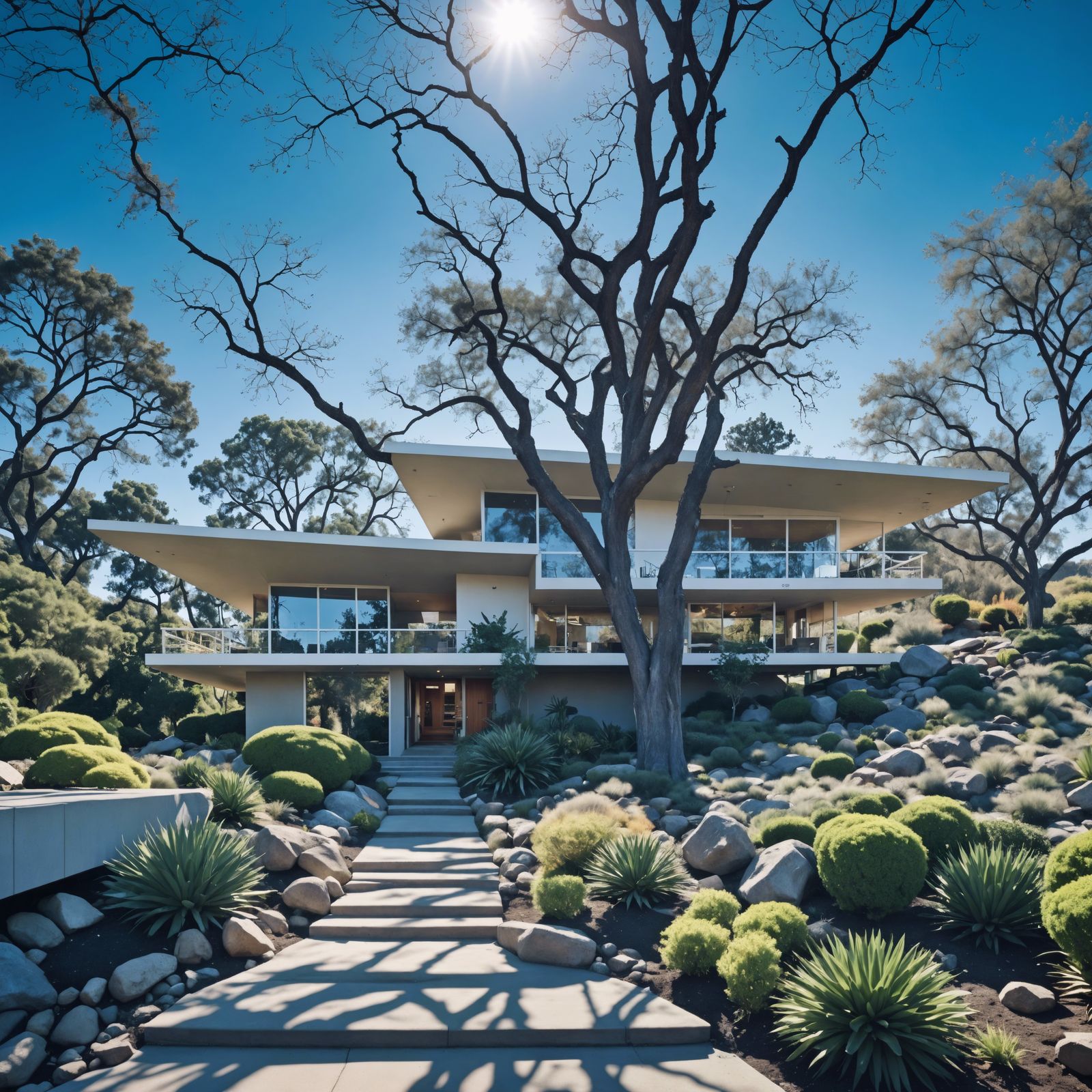 Mid-Century Modern Home in Architectural Photography Style