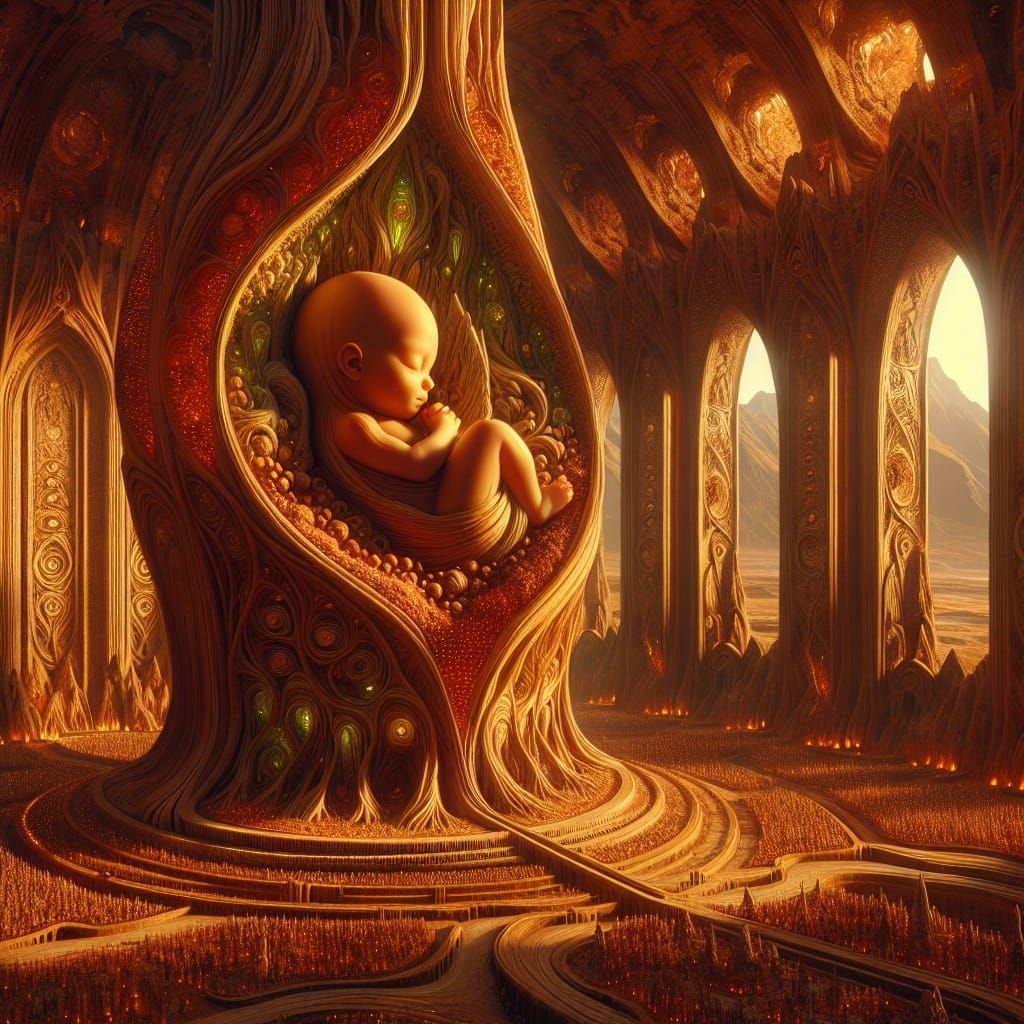 Earth Elemental Gestation: Fantasy Concept Art