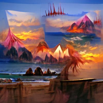 Twilight Over Distant Lands: A Whimsical Journey