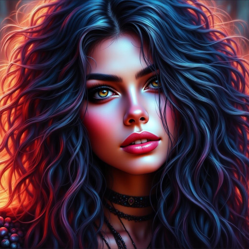 Gothic Vampire Beauty in Dramatic Fantasy Art