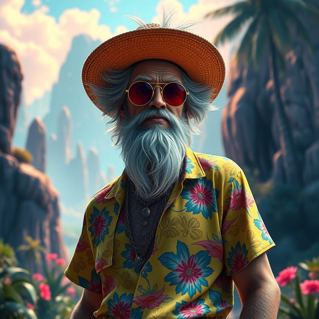 Majestic Summer Rick in a Fantastical Unreal Engine 5 World