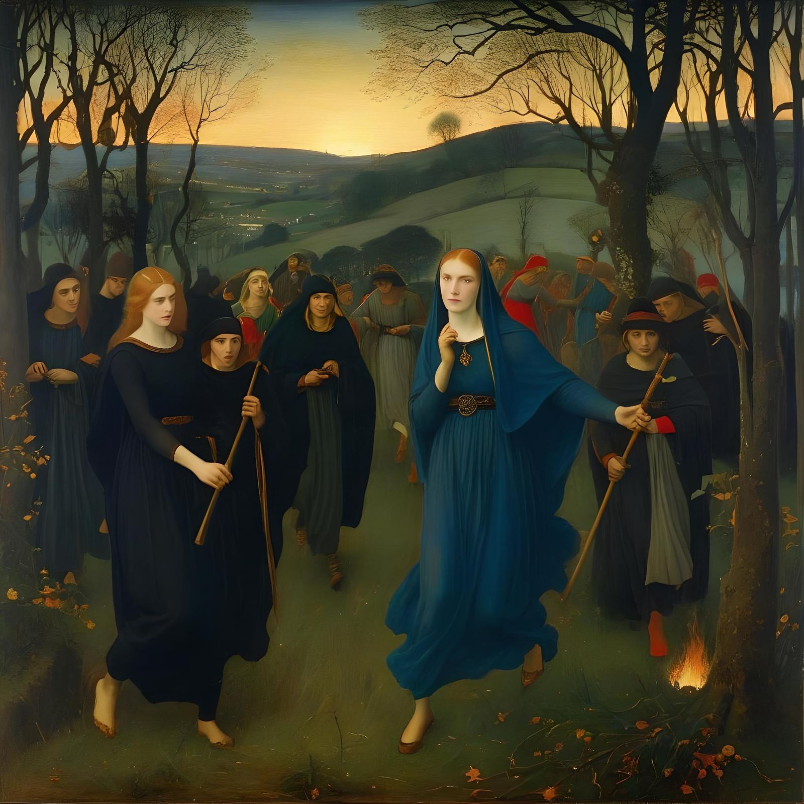 Samhain Festival: Celtic Spirits in Pre-Raphaelite Style