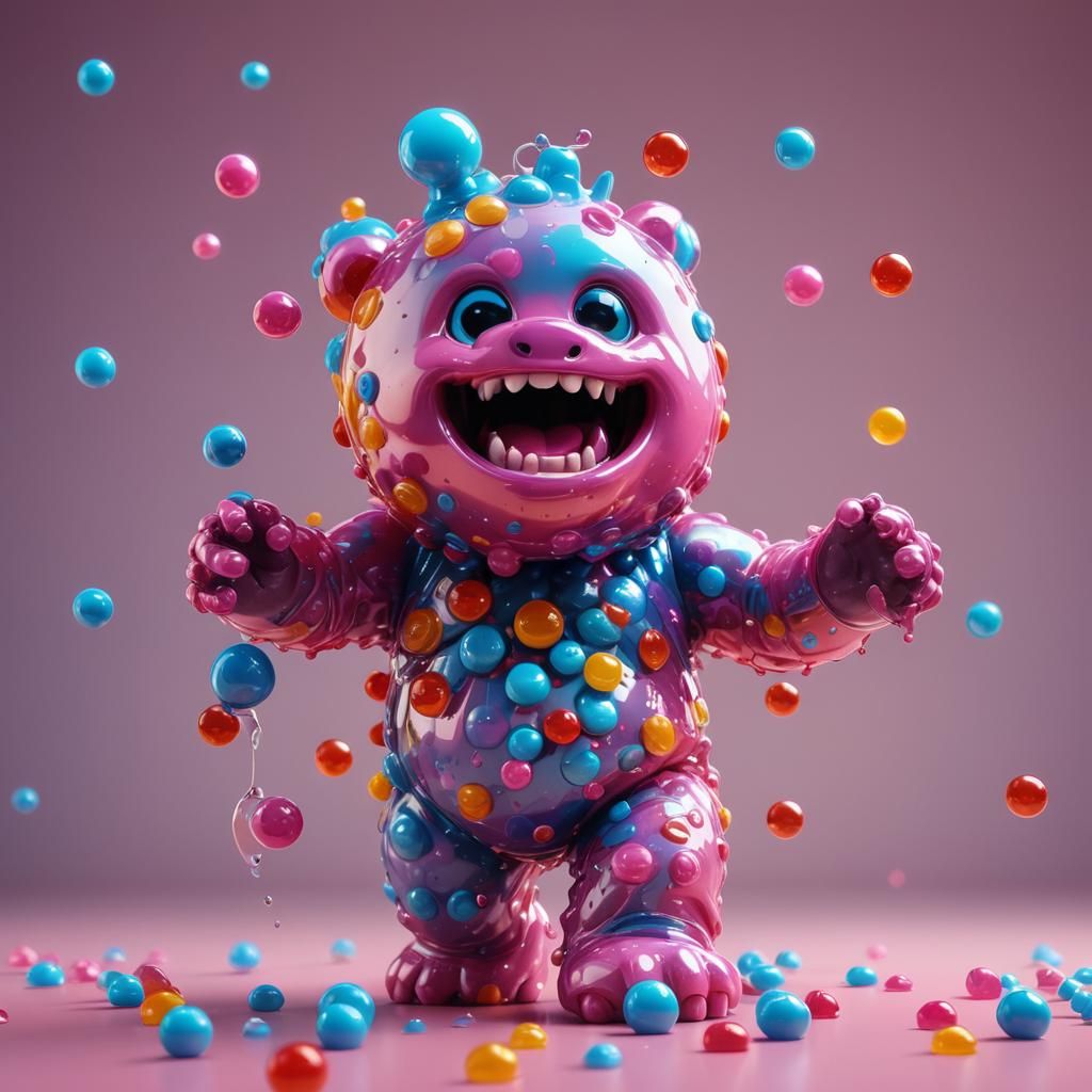 Bubble Gum Monster Gummy Bear Concept Art
