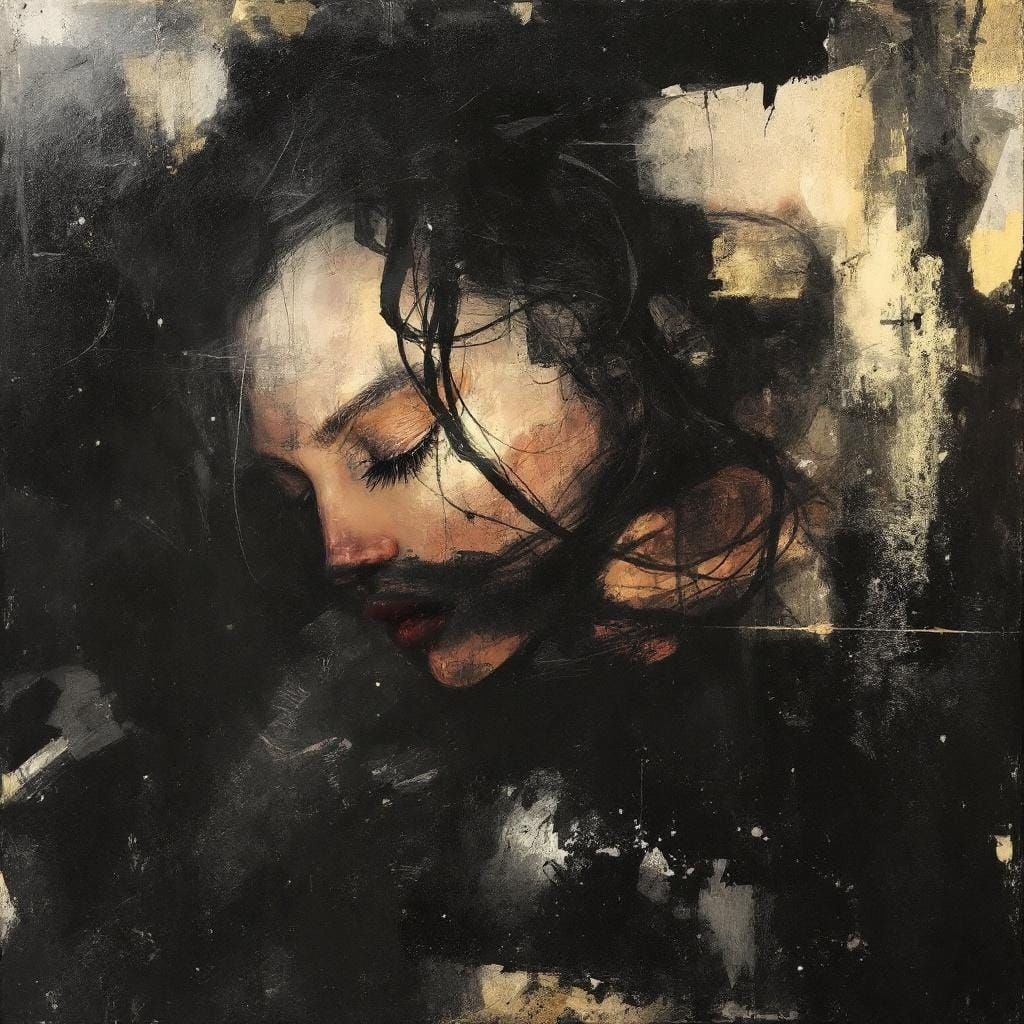 Melancholy Cosmic Prophet in Expressionist Style