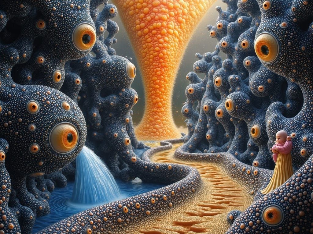 Fractal Dreamscape: Escher Tessellations in Klimt's Art Nouv...