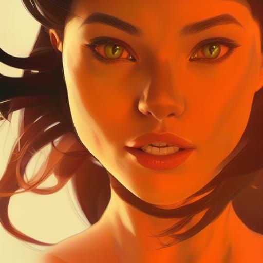 Detailed Cat Person Portrait in Art Nouveau Style