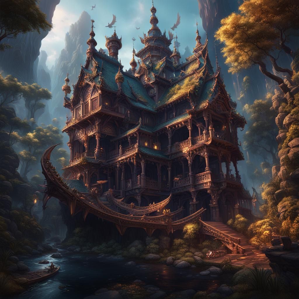 Fantastical Pirate Palace Concept Art