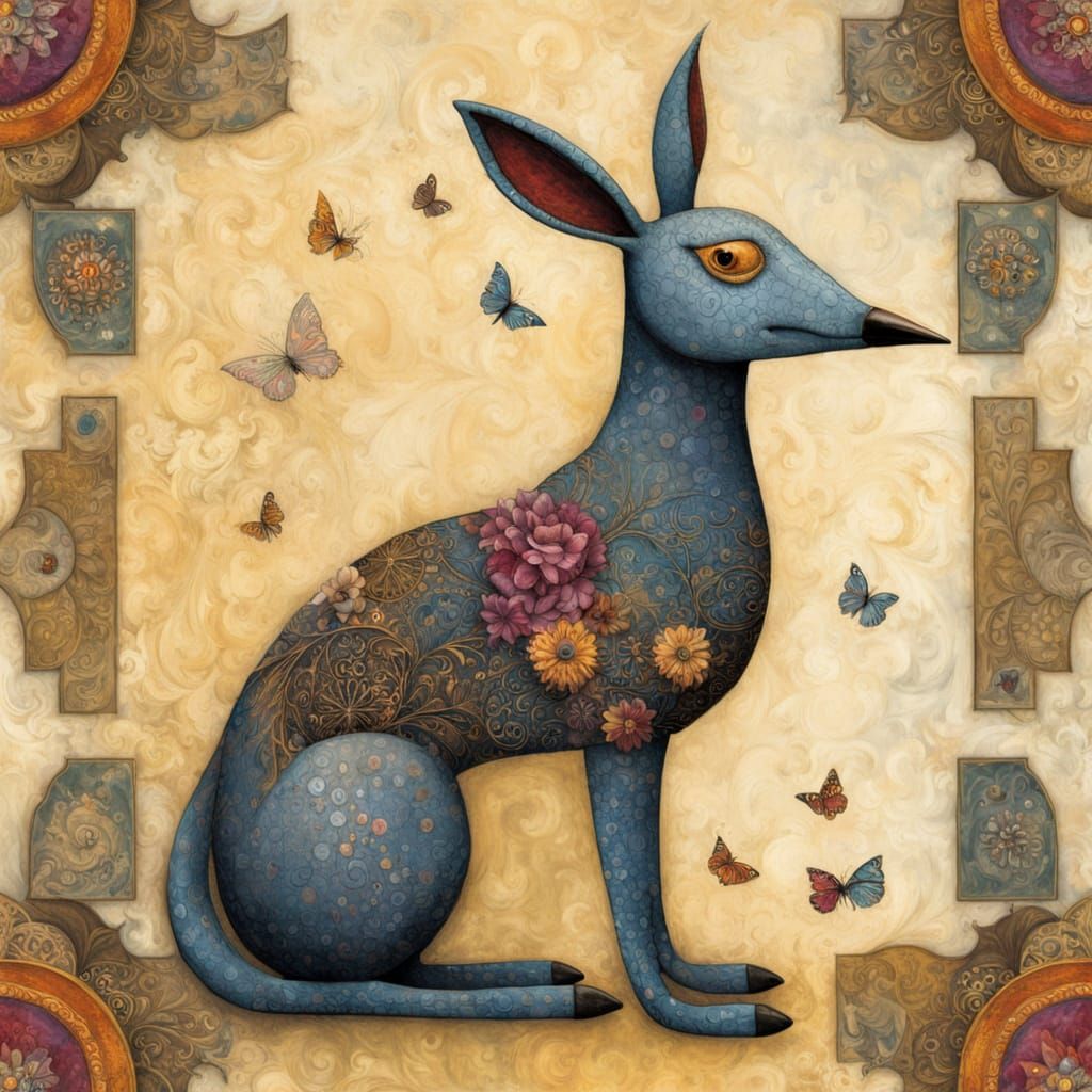 Gothic Baroque Whimsical Alebrije Illustration