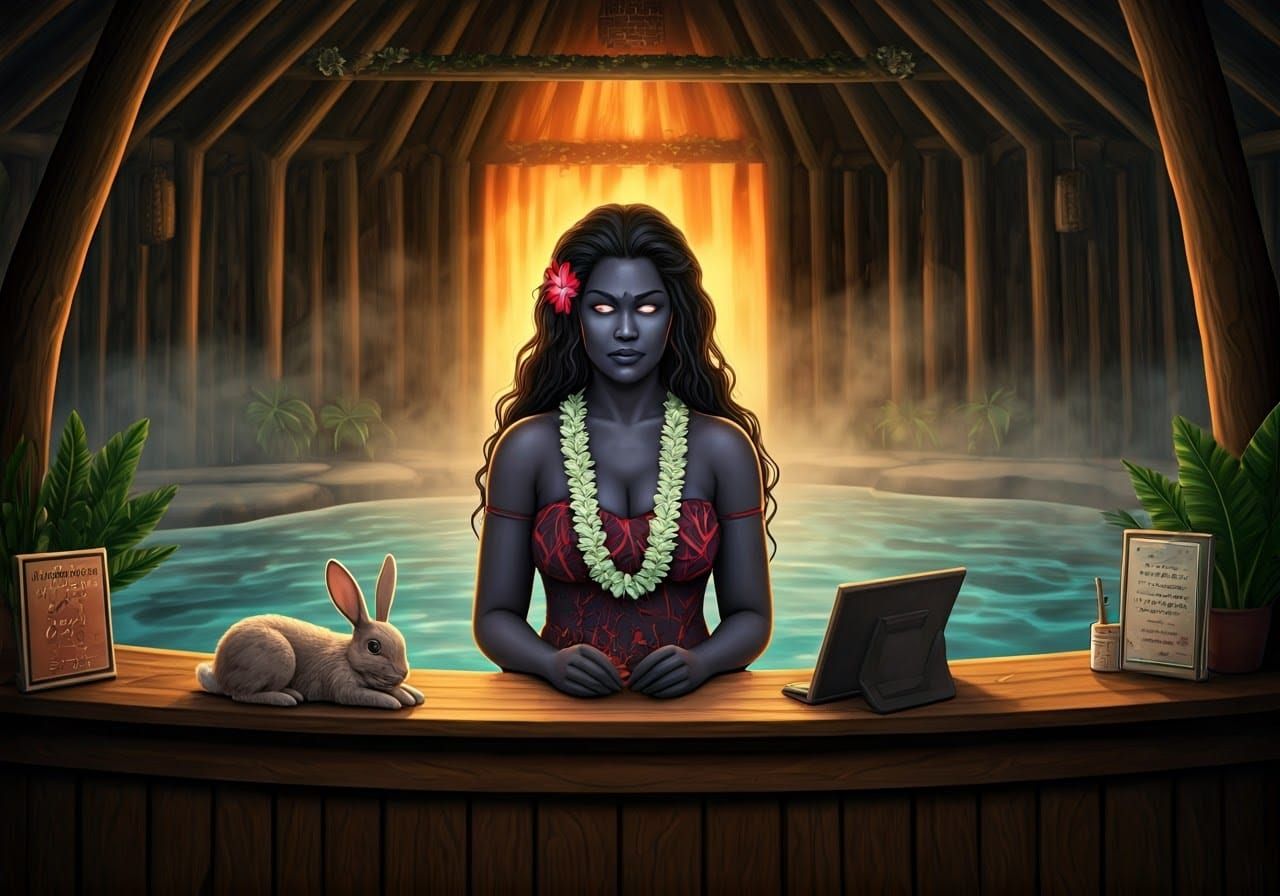 Hawaiian Goddess Pele Manages Hot Springs Oasis