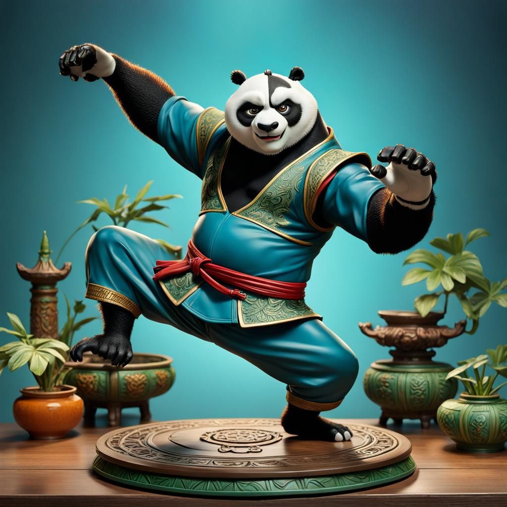 Kung Fu Panda Action Figure in Fighting Pose