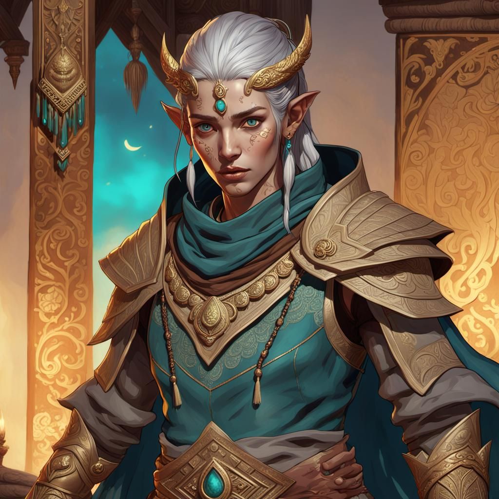 Chimer Woman in Ancient, Ornate Household