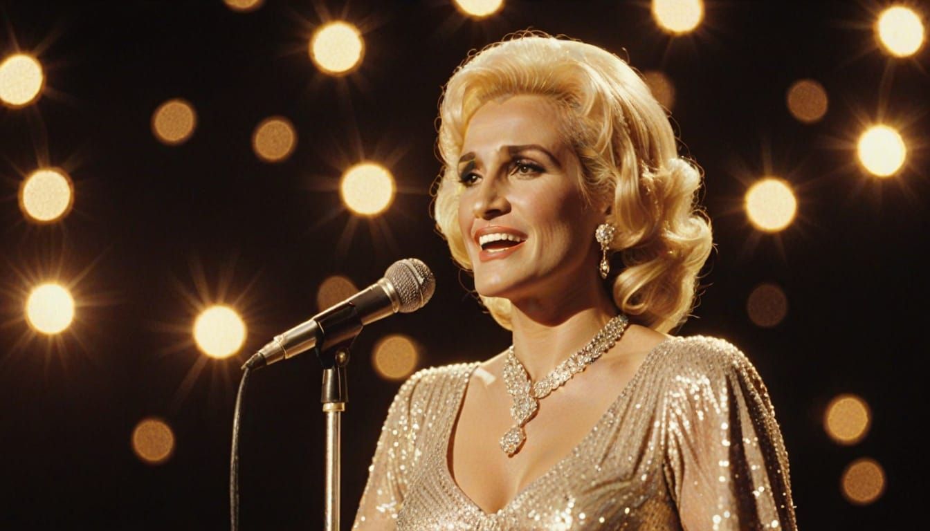 Tammy Wynette performing  "Stand By Your Man" Christmas 1968 (open prompt)....