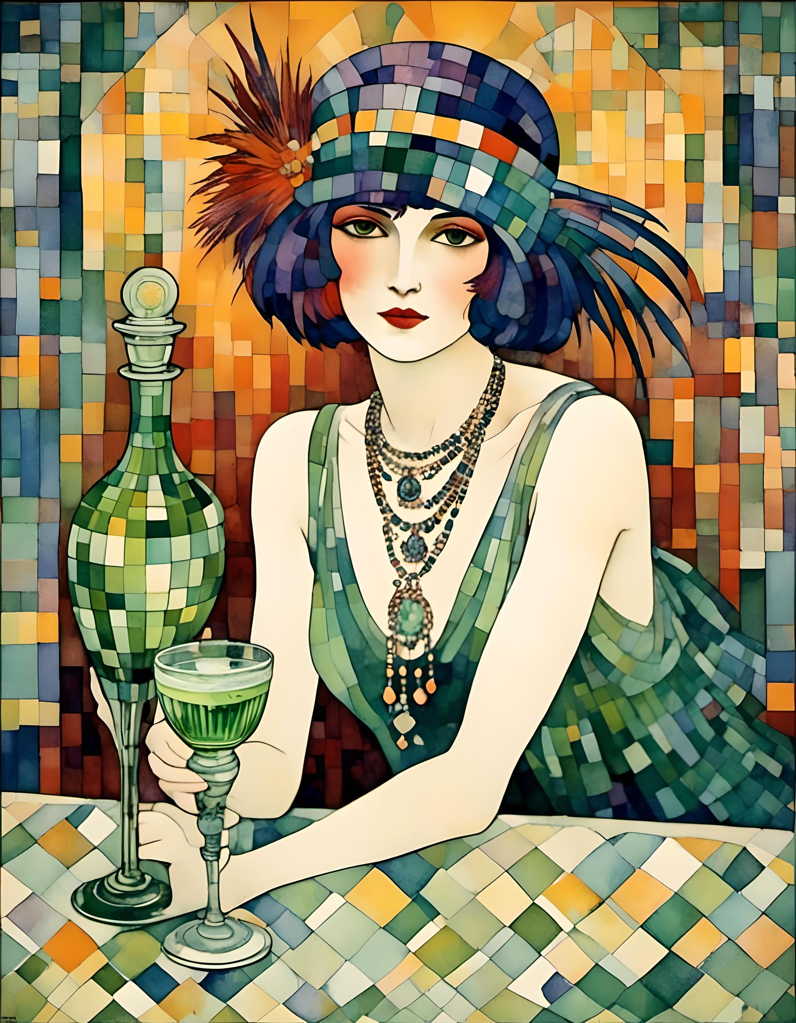 Art Deco Flapper Girl in Morocco