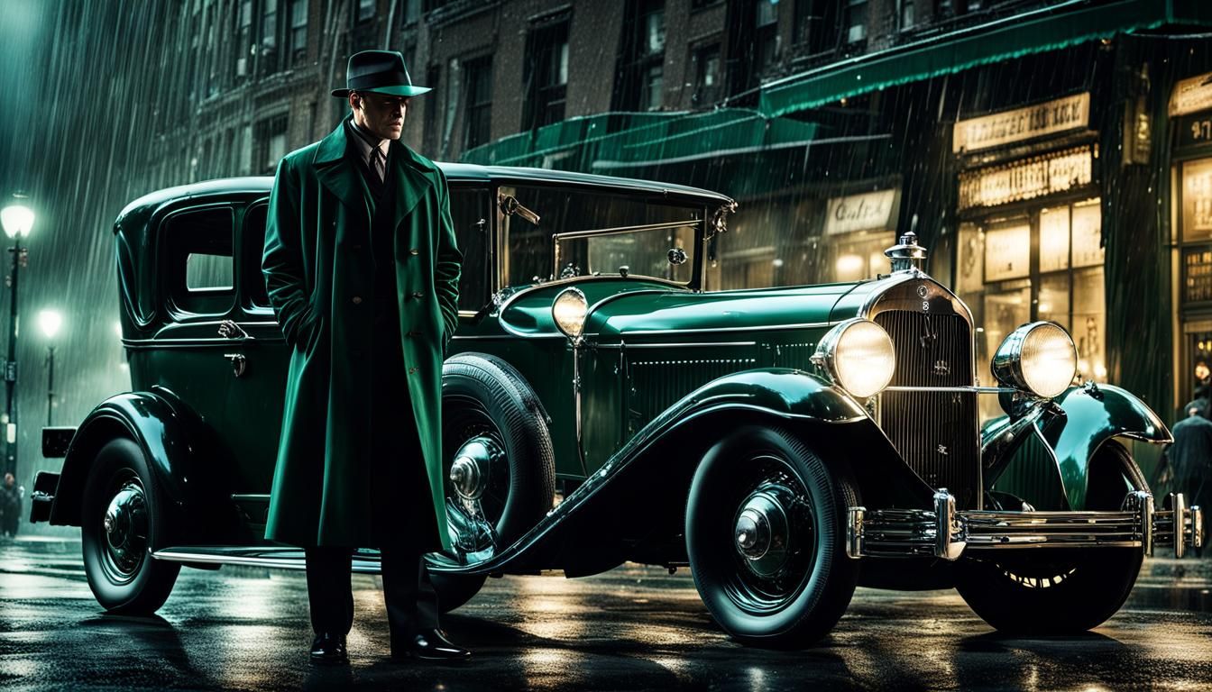 Green Hornet in Rainy Chicago: Film Noir Style