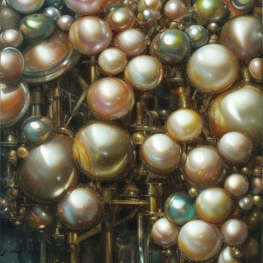 Pearls: Hyperrealistic Oil Painting Surrealism