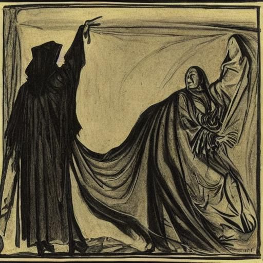 Vampire's Shadow Dance: An Evocative AI Image